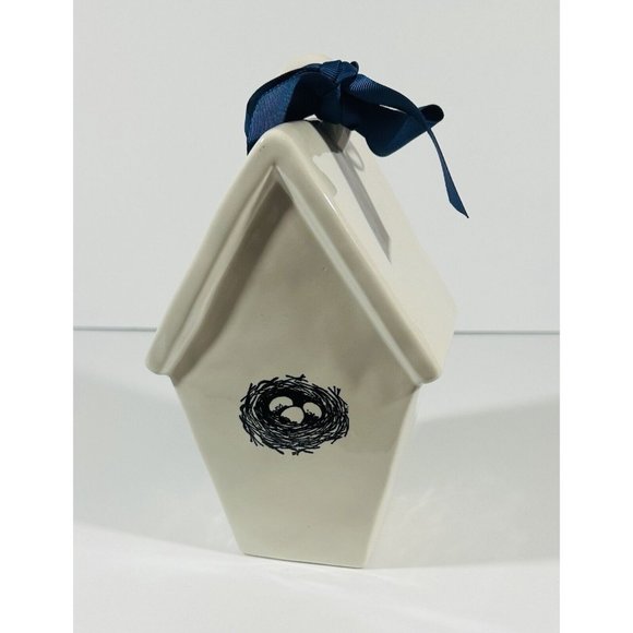 Rae Dunn KNOCK Birdhouse NEST Artisan Collection Magenta Blue Ribbon Farmhouse - Picture 5 of 10